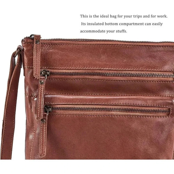 Leather Crossbody Handbags & Purses for Women  Premium Crossover Shoulder Bag - Picture 6 of 7